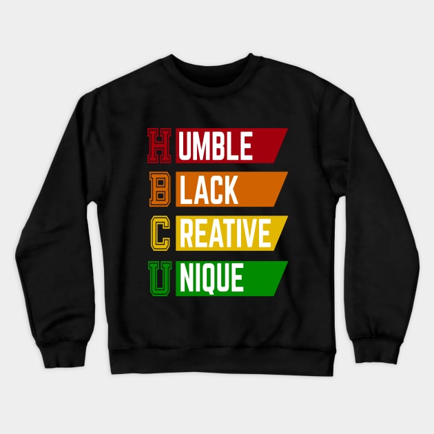 HBCU Grad Alumni Acronym Crewneck Sweatshirt by blackartmattersshop